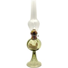 Petrolejska lampa KVĚTA 50 cm šumska zelena