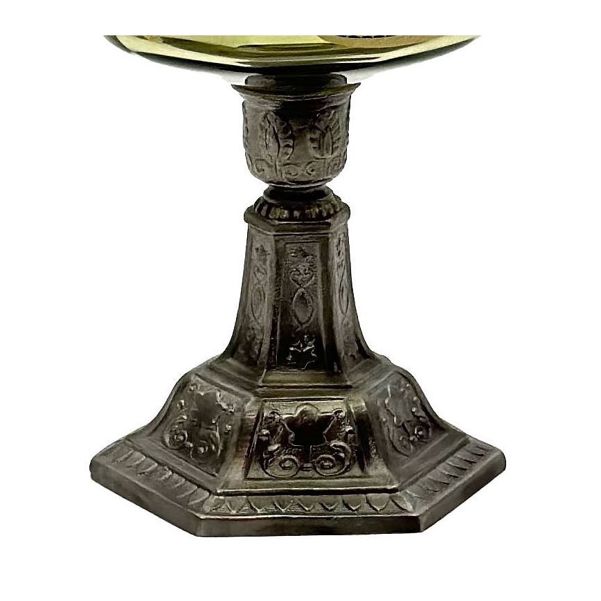Petrolejska lampa LUDMILA 42 cm zelena