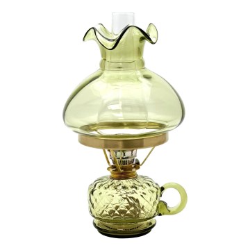 Petrolejska lampa MONIKA 34 cm šumsko zelena karo