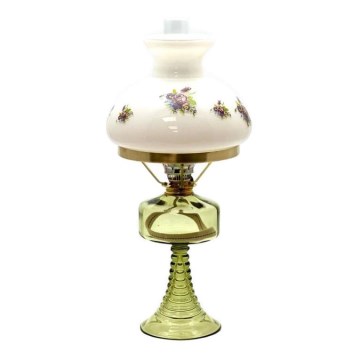 Petrolejska lampa PETRA 42 cm šumsko zelena