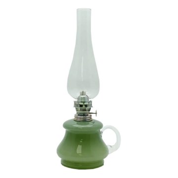 Petrolejska lampa TEREZA 34 cm šumska zelena