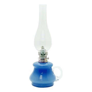 Petrolejska lampa TEREZA 34 cm tamno plava