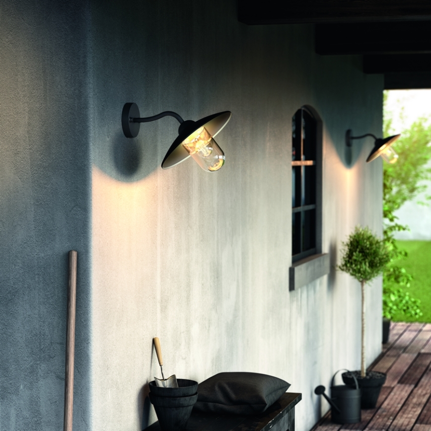 Philips 01643/30/PN - Vanjska zidna svjetiljka HAMMOCK 1xE27/60W/230V IP44
