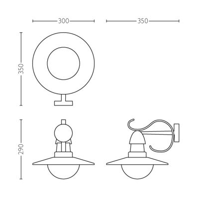 Philips 01816/30/PN - Vanjska svjetiljka MYGARDEN TOPIARY 1xE27/60W/230V IP44