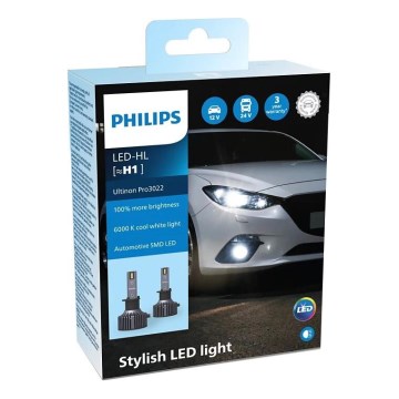 Philips 11258U3022X2 - SET 2xLED Auto žarulja Ultinon Pro3022 H1 P14,5s/20W/12/24V 6000K