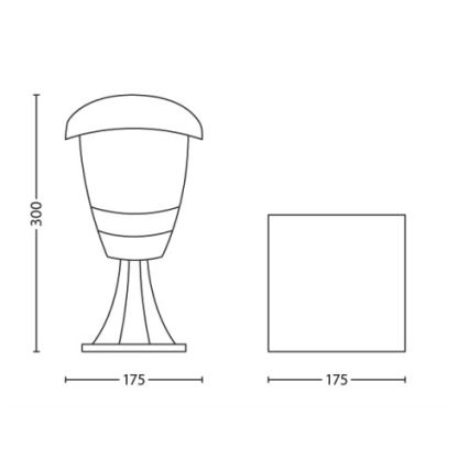 Philips - Vrtna lampa 1xE27/60W/230V IP44