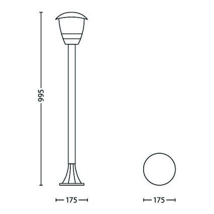 Philips - Vanjska lampa 1xE27/60W/230V IP44