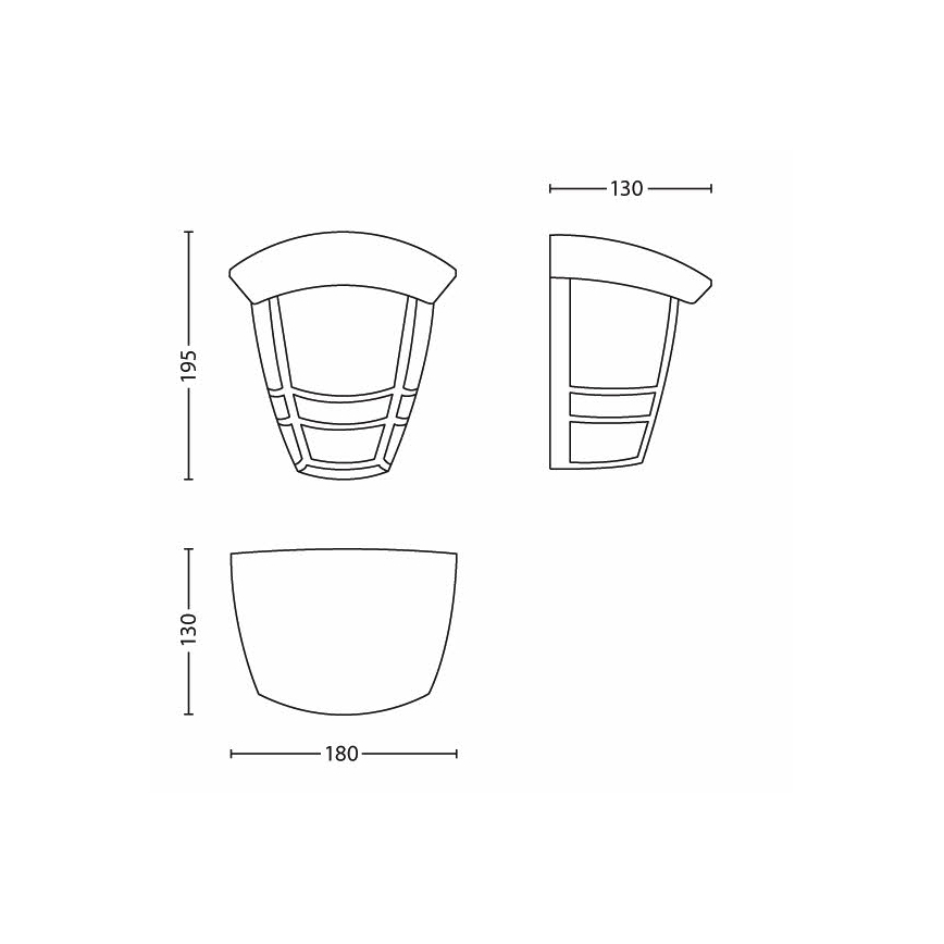 Philips - Vanjska zidna svjetiljka 1xE27/60W/230V IP44