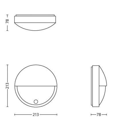 Philips - LED Vanjska svjetiljka sa senzorom LED/6W IP44