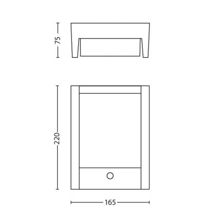 Philips - LED Vanjska zidna svjetiljka sa senzorom LED/6W 2700K IP44