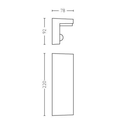 Philips 16484/93/P0 - LED Vanjska zidna svjetiljka senzor BUSTAN 2xLED/4,5W