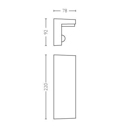 Philips 16484/93/P3 - LED Vanjska zidna svjetiljka senzor BUSTAN 2xLED/4,5W
