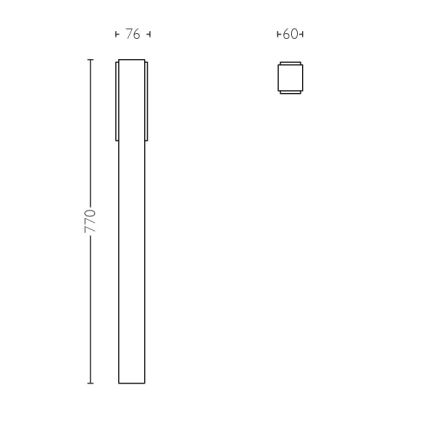 Philips - Vanjski rasvjetni stupić 2xLED/4,5W IP44