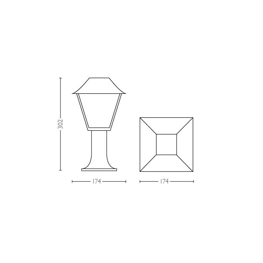 Philips - Vanjska lampa 1xE27/60W/230V IP44