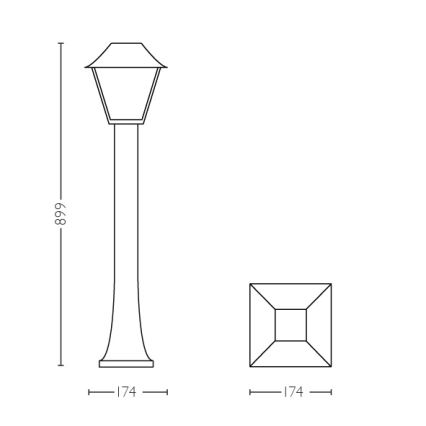 Philips - Vanjska lampa E27/60W/230V IP44