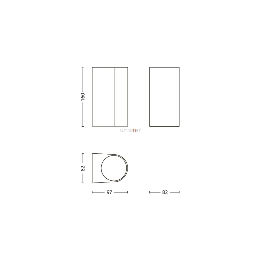 Philips 17102/86/16 - Vanjska zidna svjetiljka MYGARDEN NIGHTINGALE 2xGU10/35W
