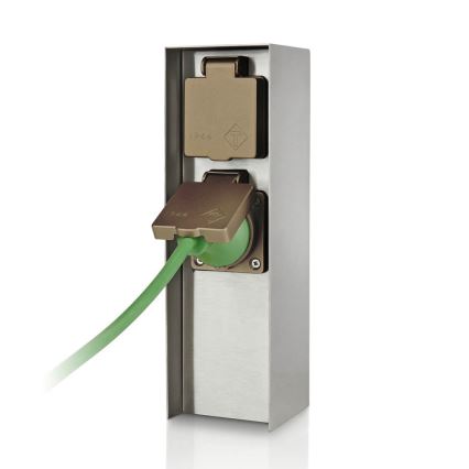 Philips 17108/47/16 - Vanjski stup s utičnicama MYGARDEN ROCK 230V IP44 SCHUKO