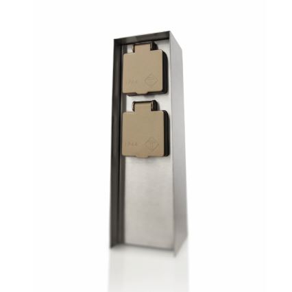 Philips 17108/47/16 - Vanjski stup s utičnicama MYGARDEN ROCK 230V IP44 SCHUKO