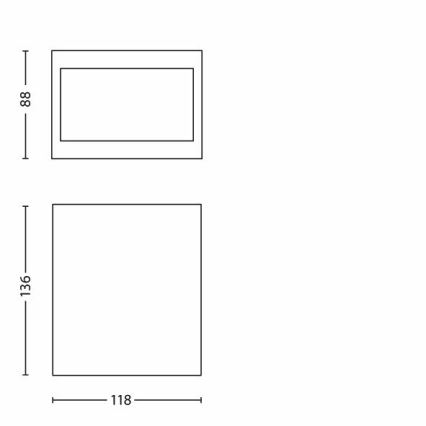 Philips 17209/47/16 - Vanjska zidna svjetiljka FLAGSTONE 3xLED/1W/230V IP44