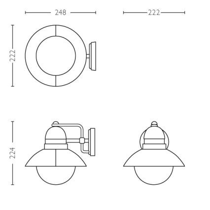 Philips - Vanjska svjetiljka 1xE27/60W/230V IP44