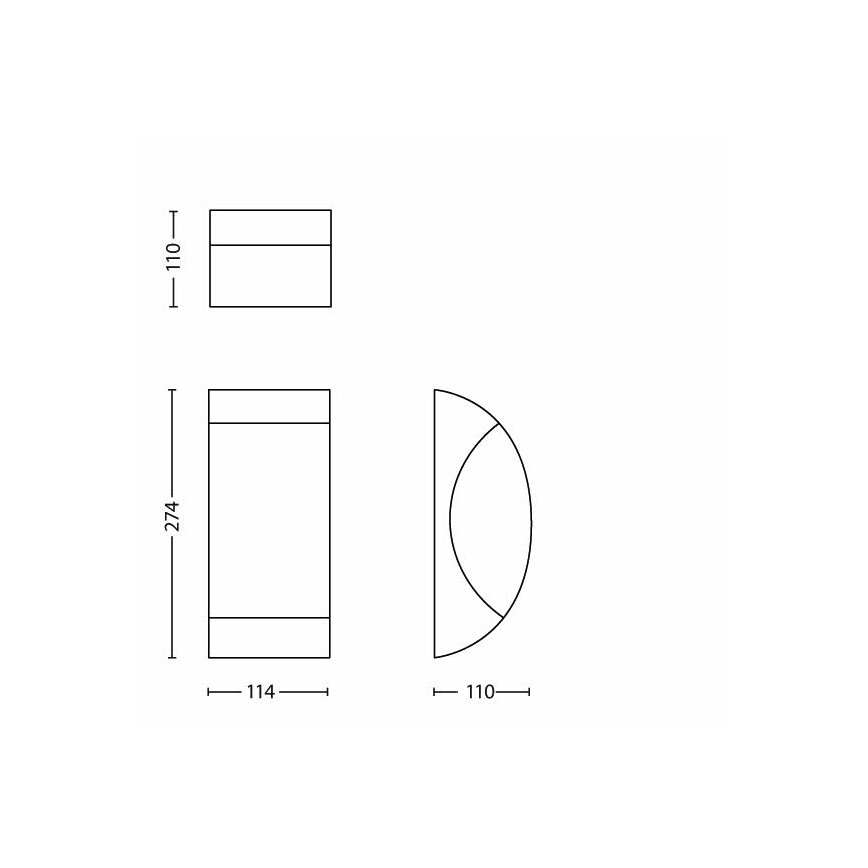 Philips 17250/87/16 - Vanjska zidna svjetiljka MYGARDEN STARRY 1xE27/20W/230V