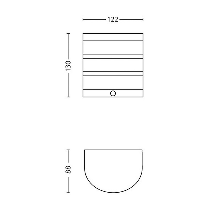 Philips - LED vanjska zidna svjetiljka s senzorom LED/3W IP44