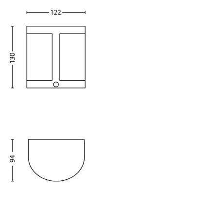 Philips - LED Vanjska zidna svjetiljka sa senzorom 1xLED/3,5W