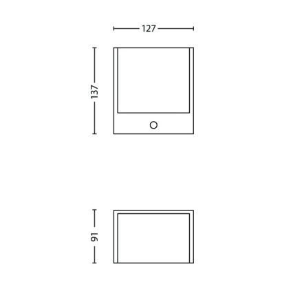 Philips - LED Vanjska svjetiljka sa senzorom 1xLED/3,5W IP44