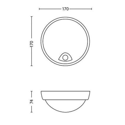 Philips - LED Vanjska svjetiljka sa senzorom 1xLED/3,5W/230V IP44