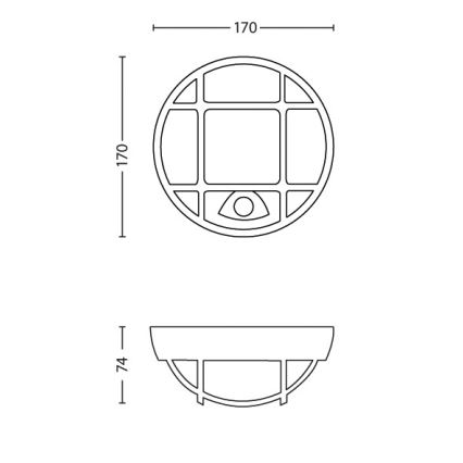 Philips - LED Vanjska zidna svjetiljka sa senzorom EAGLE 1xLED/3W/230V IP44