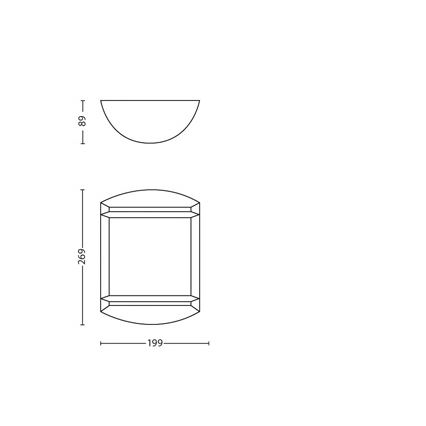 Philips - Vanjska zidna svjetiljka 1xLED/6W/230V IP44