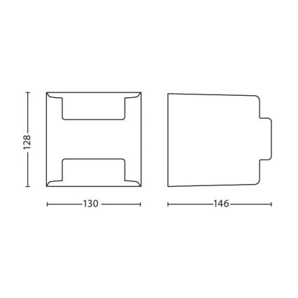 Philips - Vanjska zidna svjetiljka 2xLED/4,5W/230V IP44