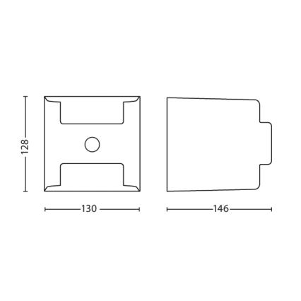 Philips - Vanjska svjetiljka sa senzorom 2xLED/4,5W/230V IP44