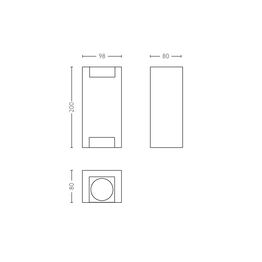 Philips - Vanjska zidna svjetiljka 2xGU10/5W/230V IP44