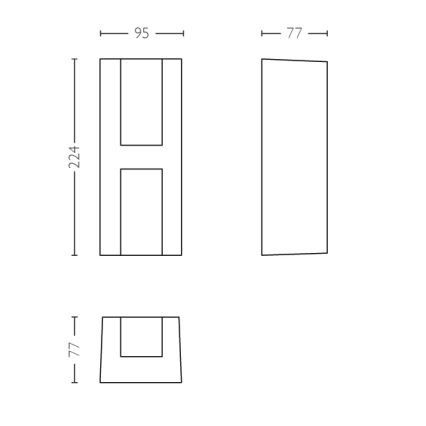 Philips - LED vanjska zidna svjetiljka 2xLED/4,5W IP44