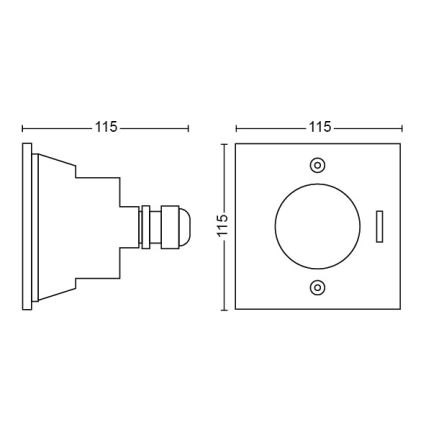 Philips - LED Vanjska rasvjeta za kućni prilaz LED/3W