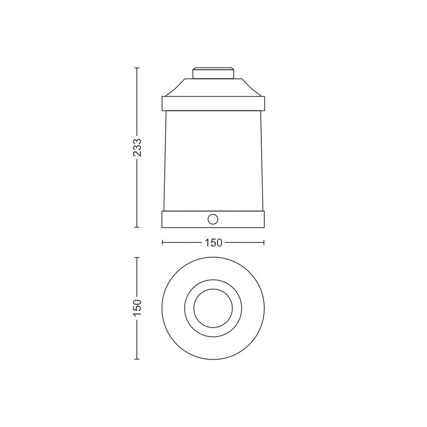 Philips 17360/30/P0 - LED Prigušiva prijenosna vanjska lampa ABELIA LED/3W IP44