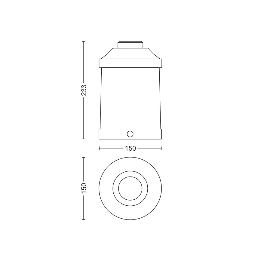 Philips 17360/33/P0 - LED Prigušiva prijenosna vrtna lampa ABELIA LED/3W/5V IP44