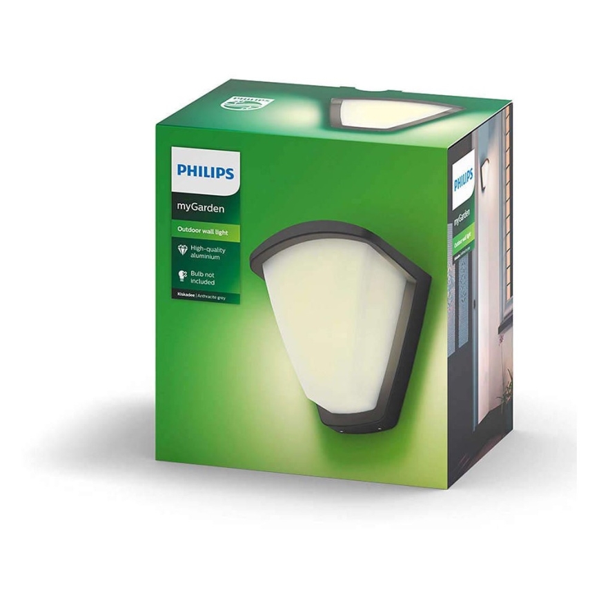 Philips 17383/93/PN - Vanjska zidna svjetiljka KISKADEE 1xE27/42W/230V IP44