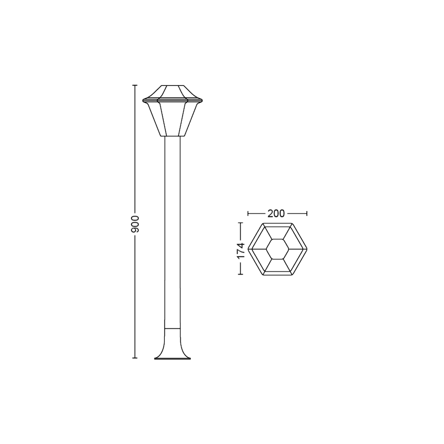 Philips 17388/43/PN - Vanjska lampa MYGARDEN CURASSOW 1xE27/42W/230V IP44