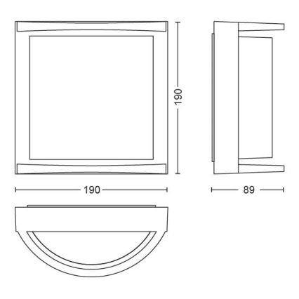 Philips - LED Vanjska zidna svjetiljka LED/12W IP44