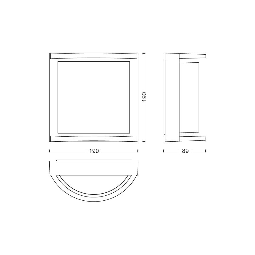 Philips - LED Vanjska zidna svjetiljka LED/12W IP44