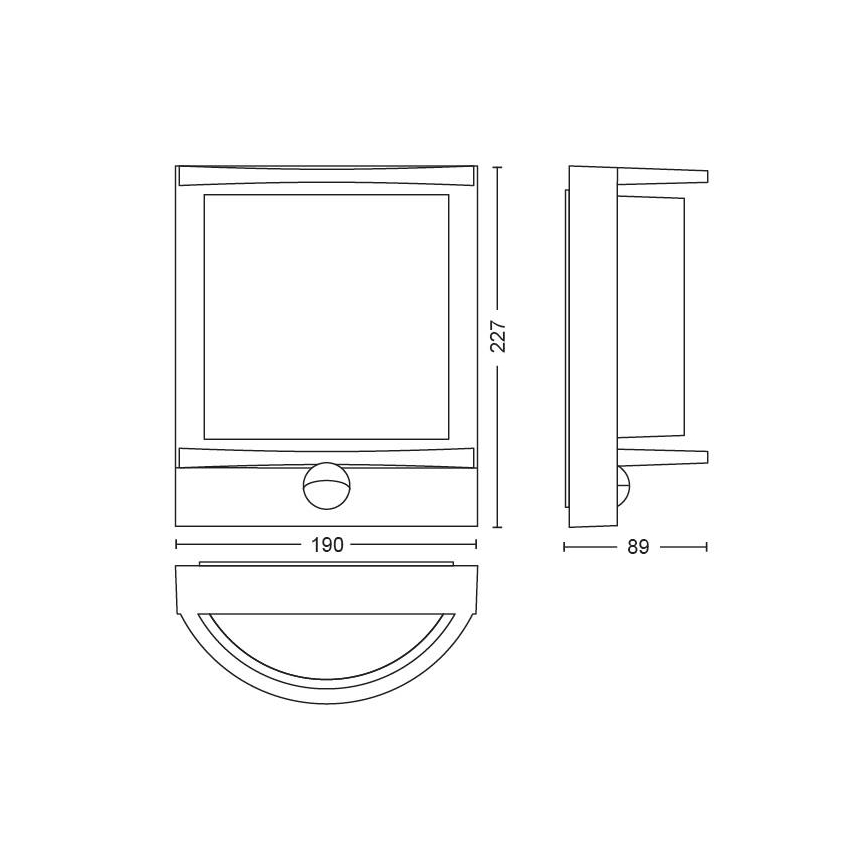 Philips - LED Vanjska zidna svjetiljka LED/12W IP44