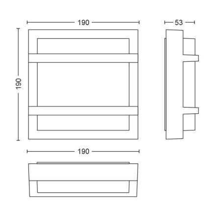 Philips - LED Vanjska zidna svjetiljka LED/12W IP44