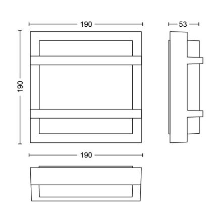 Philips - LED Vanjska zidna svjetiljka LED/12W IP44