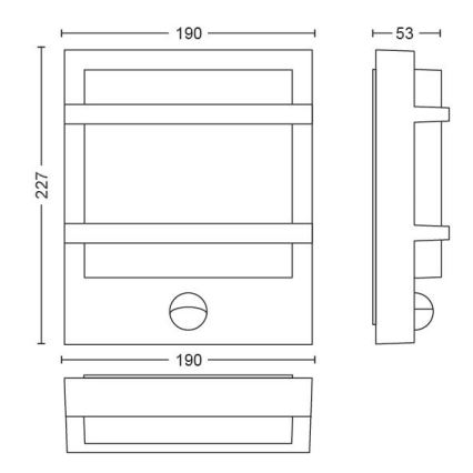 Philips - LED Vanjska zidna svjetiljka LED/12W IP44