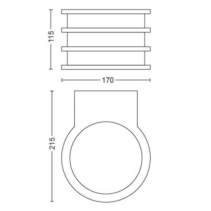 Philips - LED Prigušiva vanjska zidna svjetiljka Hue LUCCA 1xE27/9,5W/230V IP44