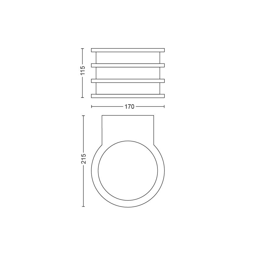 Philips - LED Prigušiva vanjska zidna svjetiljka Hue LUCCA 1xE27/9,5W/230V IP44