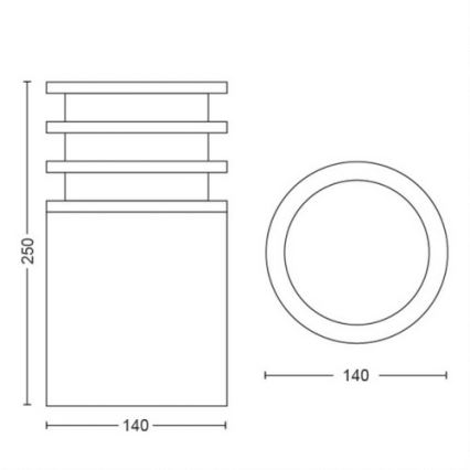 Philips - LED Prigušiva vanjska lampa Hue LUCCA 1xE27/9,5W/230V IP44