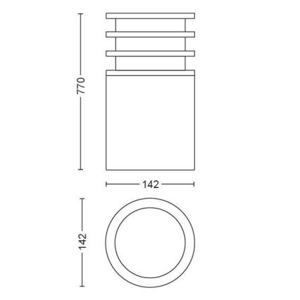 Philips - LED Prigušiva vanjska lampa Hue LUCCA 1xE27/9,5W/230V IP44